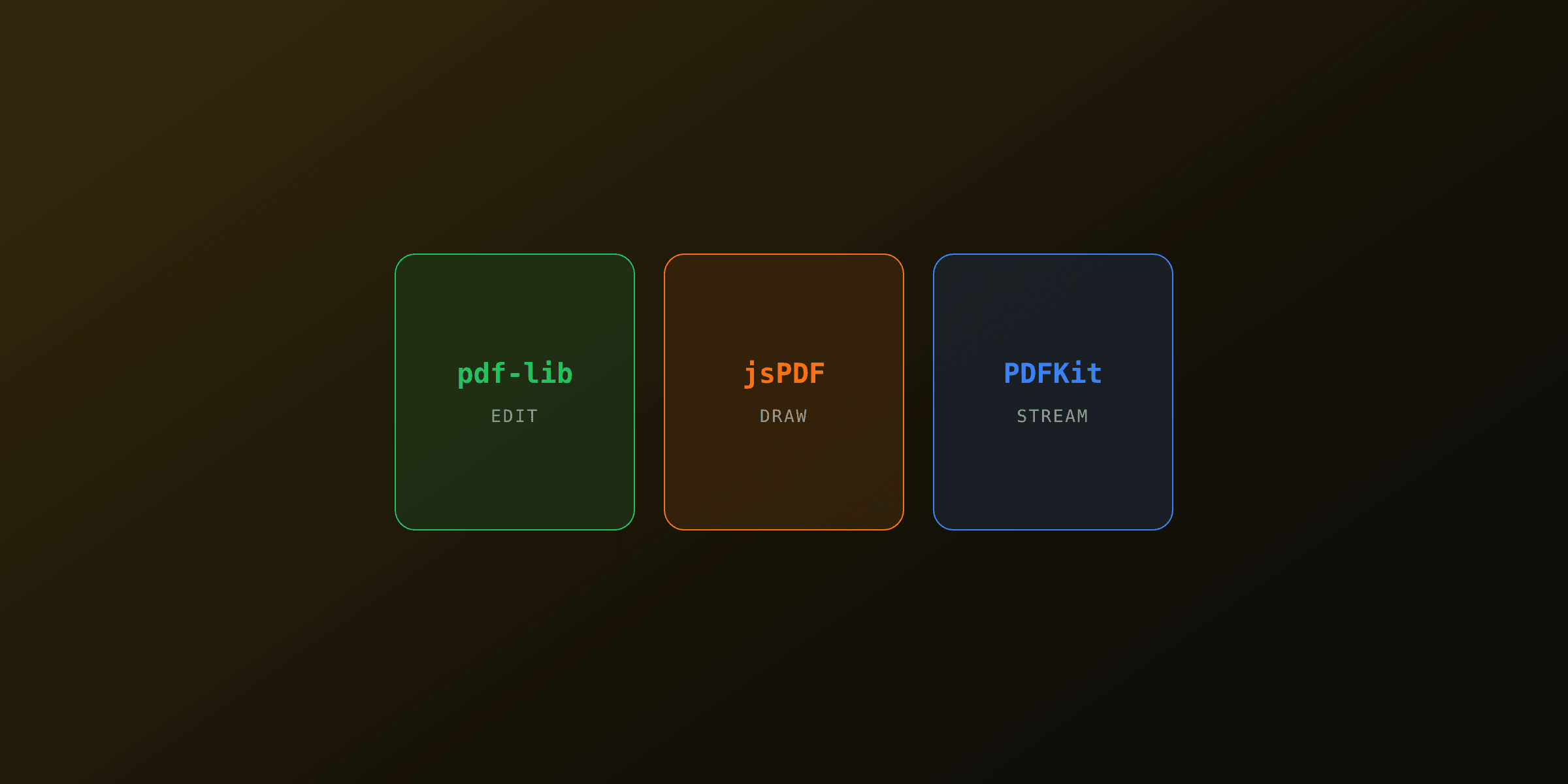 pdf-lib vs jsPDF vs PDFKit: JavaScript PDF libraries compared