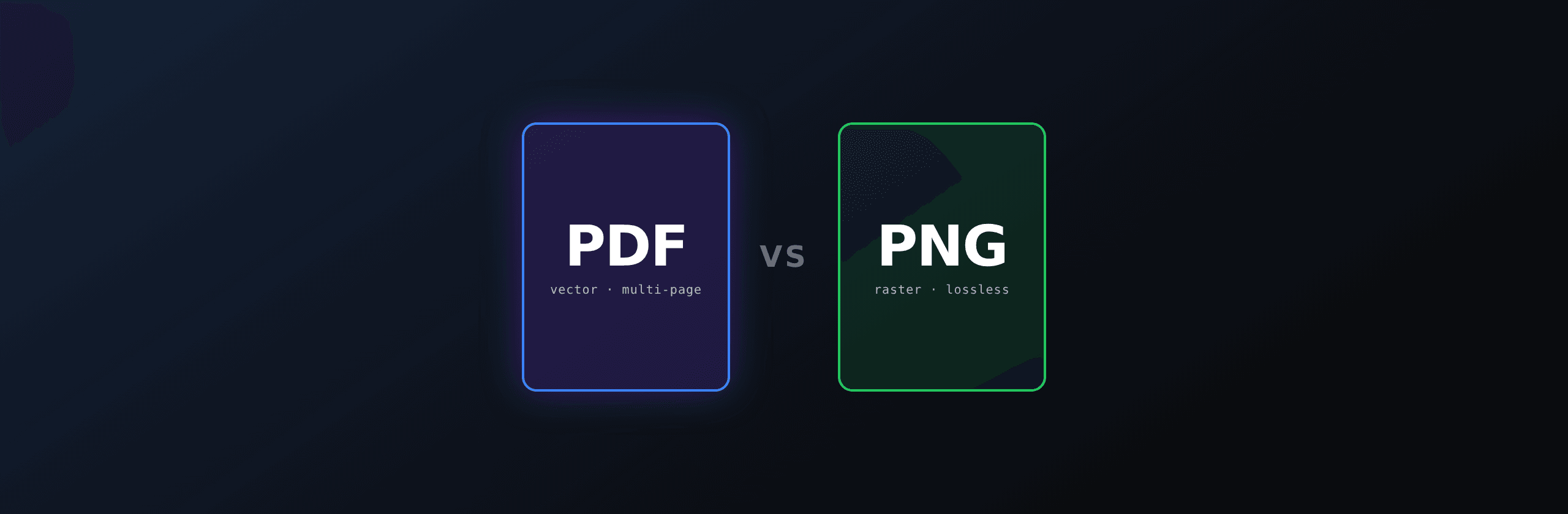 PDF vs PNG: when to use each format